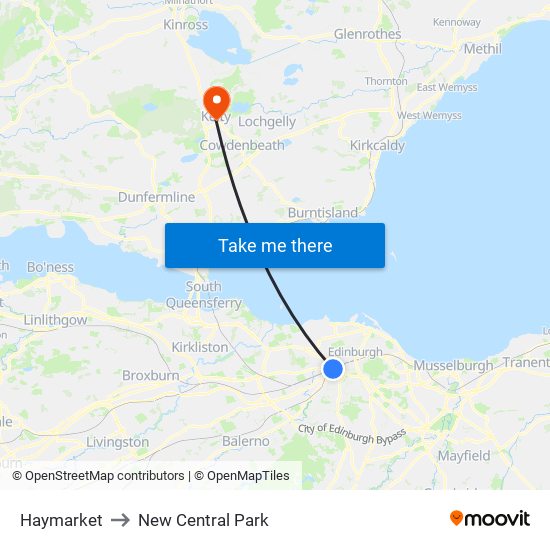 Haymarket to New Central Park map