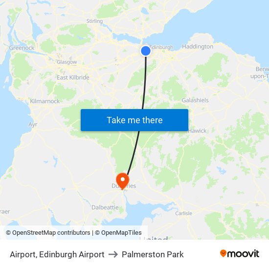 Airport, Edinburgh Airport to Palmerston Park map