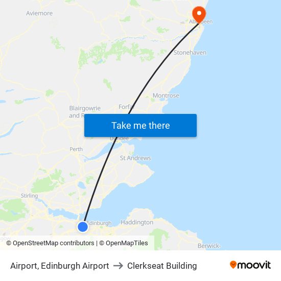 Airport, Edinburgh Airport to Clerkseat Building map