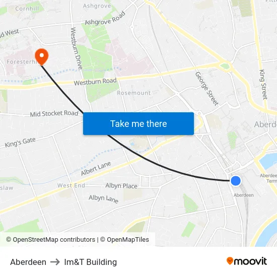 Aberdeen to Im&T Building map