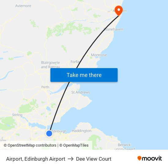 Airport, Edinburgh Airport to Dee View Court map