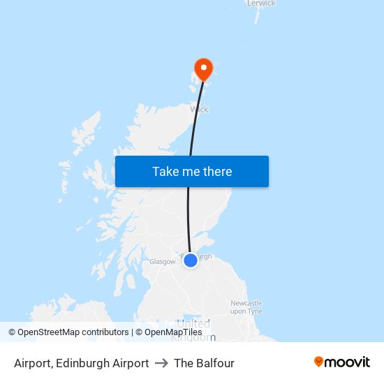 Airport, Edinburgh Airport to The Balfour map