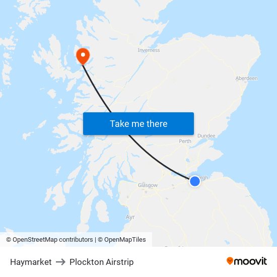 Haymarket to Plockton Airstrip map