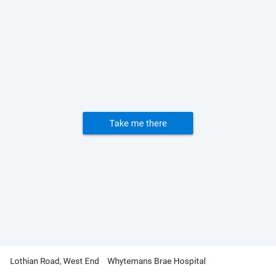 Lothian Road, West End to Whytemans Brae Hospital map