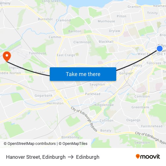 Hanover Street, Edinburgh to Edinburgh map