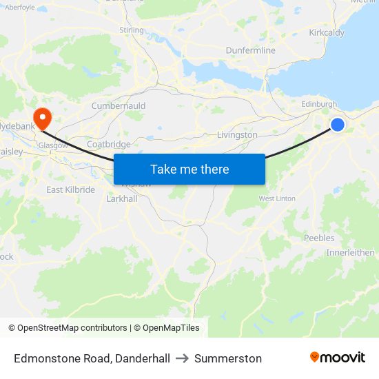 Edmonstone Road, Danderhall to Summerston map
