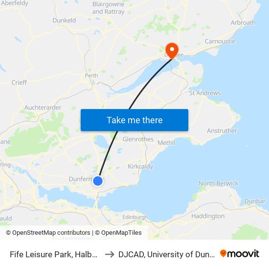 Fife Leisure Park, Halbeath to DJCAD, University of Dundee map