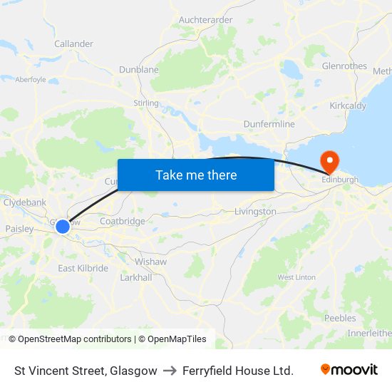 St Vincent Street, Glasgow to Ferryfield House Ltd. map
