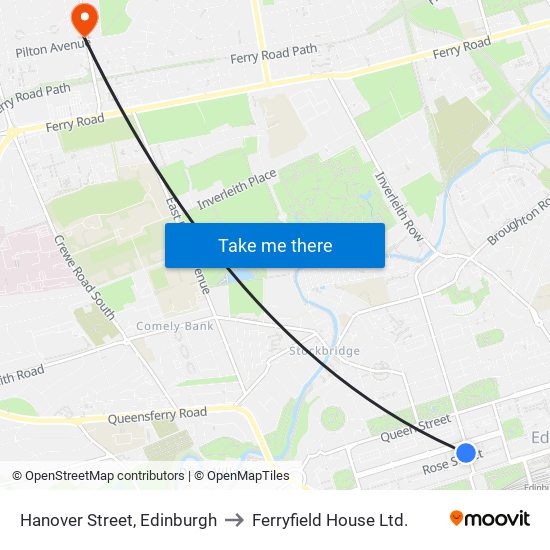 Hanover Street, Edinburgh to Ferryfield House Ltd. map