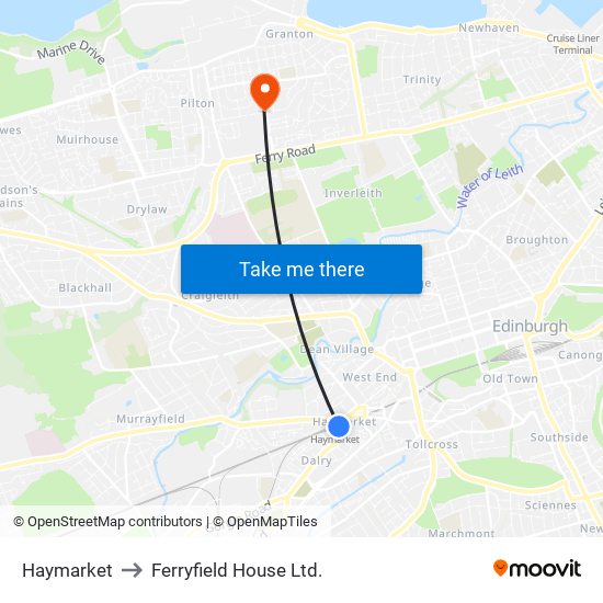 Haymarket to Ferryfield House Ltd. map