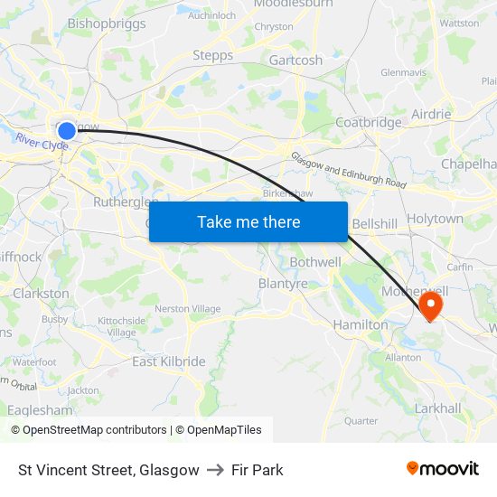 St Vincent Street, Glasgow to Fir Park map