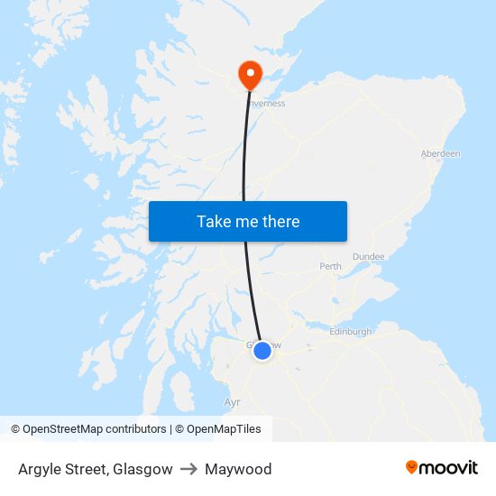 Argyle Street, Glasgow to Maywood map