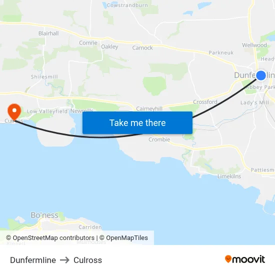 Dunfermline to Culross map