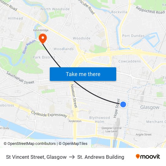 St Vincent Street, Glasgow to St. Andrews Building map