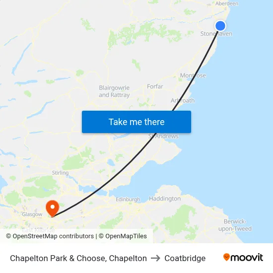Chapelton Park & Choose, Chapelton to Coatbridge map