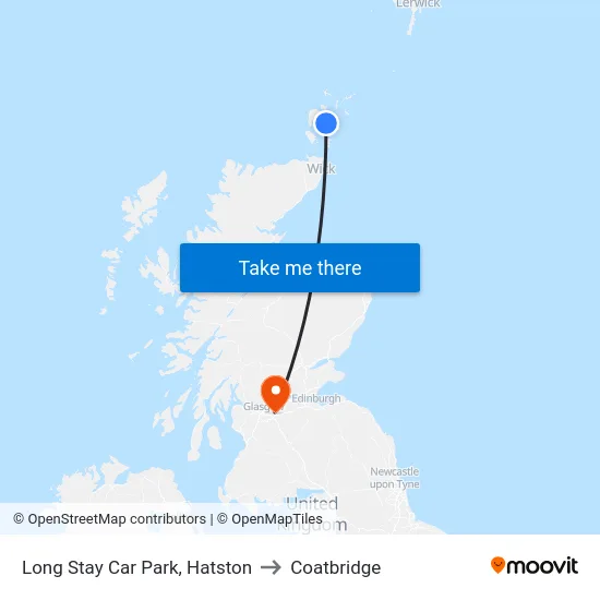 Long Stay Car Park, Hatston to Coatbridge map
