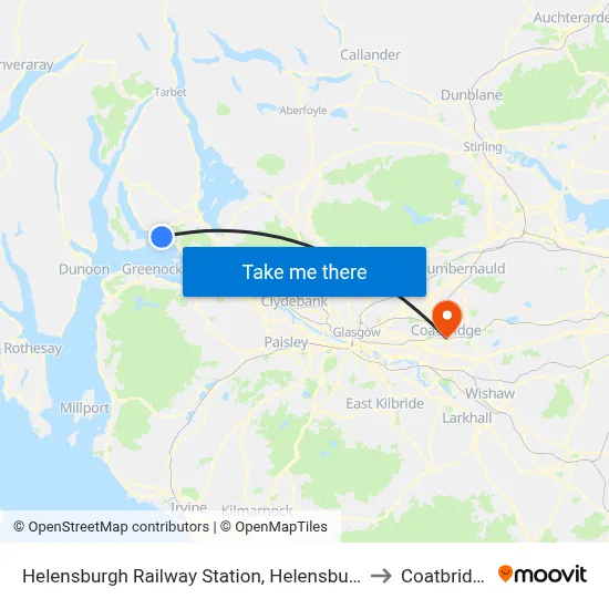 Helensburgh Railway Station, Helensburgh to Coatbridge map