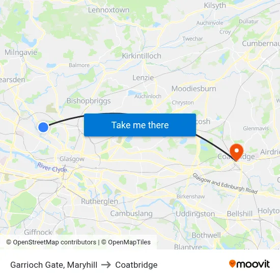 Garrioch Gate, Maryhill to Coatbridge map