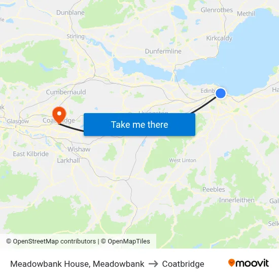 Meadowbank House, Meadowbank to Coatbridge map