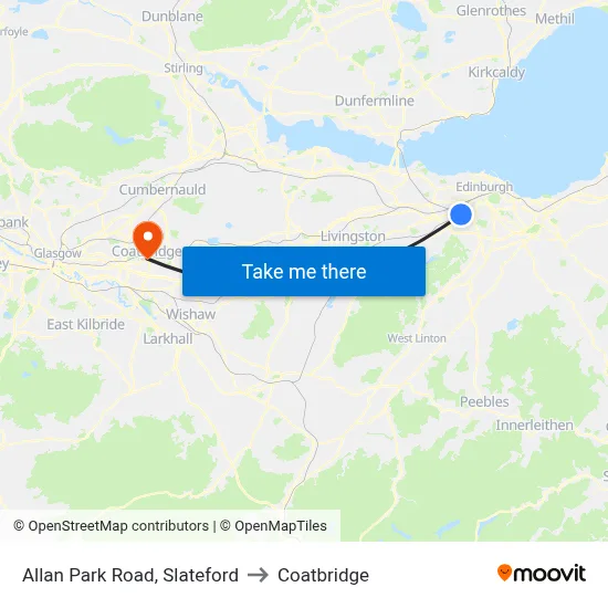 Allan Park Road, Slateford to Coatbridge map