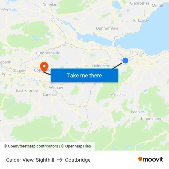 Calder View, Sighthill to Coatbridge map