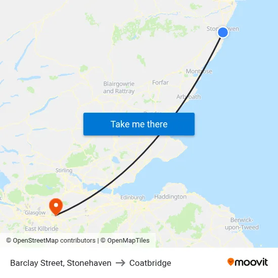 Barclay Street, Stonehaven to Coatbridge map