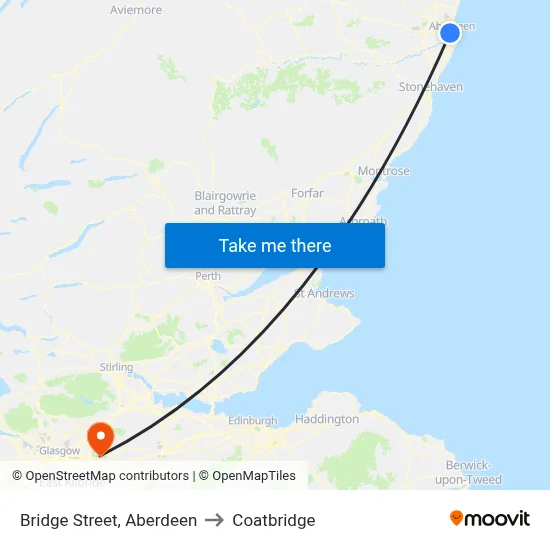 Bridge Street, Aberdeen to Coatbridge map