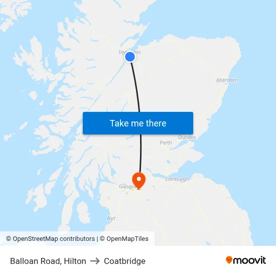 Balloan Road, Hilton to Coatbridge map