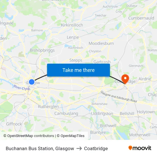 Buchanan Bus Station, Glasgow to Coatbridge map