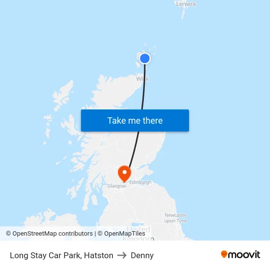 Long Stay Car Park, Hatston to Denny map