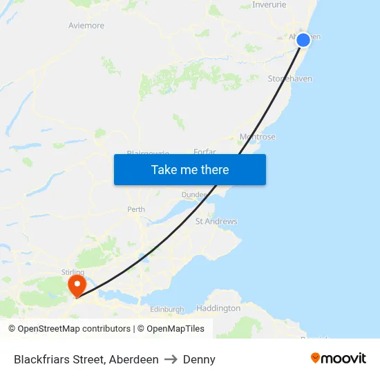 Blackfriars Street, Aberdeen to Denny map