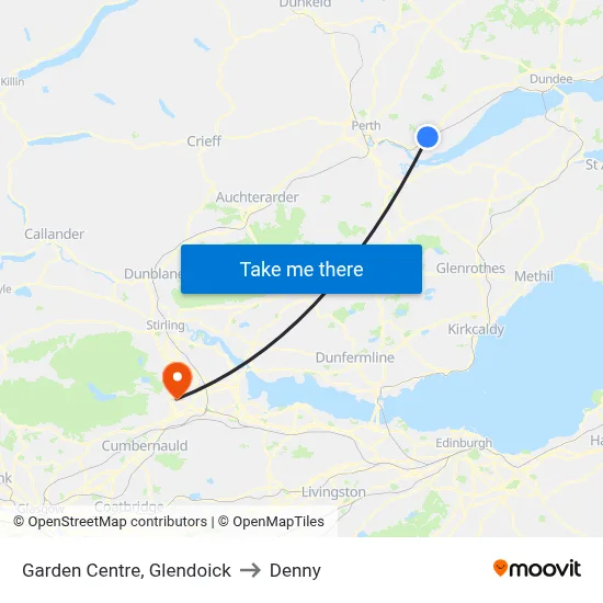 Garden Centre, Glendoick to Denny map
