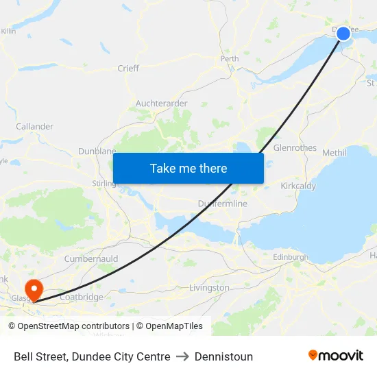 Bell Street, Dundee City Centre to Dennistoun map