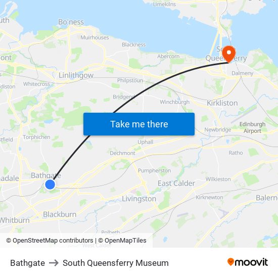 Bathgate to South Queensferry Museum map