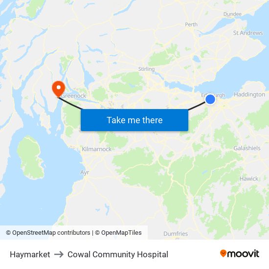 Haymarket to Cowal Community Hospital map