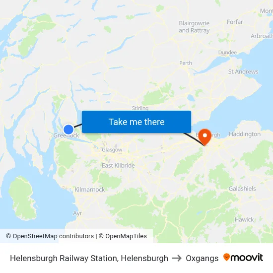 Helensburgh Railway Station, Helensburgh to Oxgangs map