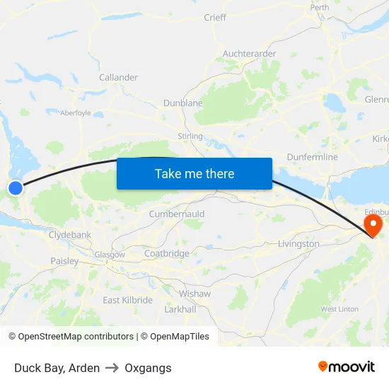 Duck Bay, Arden to Oxgangs map