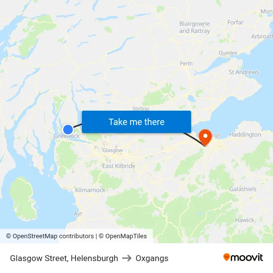 Glasgow Street, Helensburgh to Oxgangs map