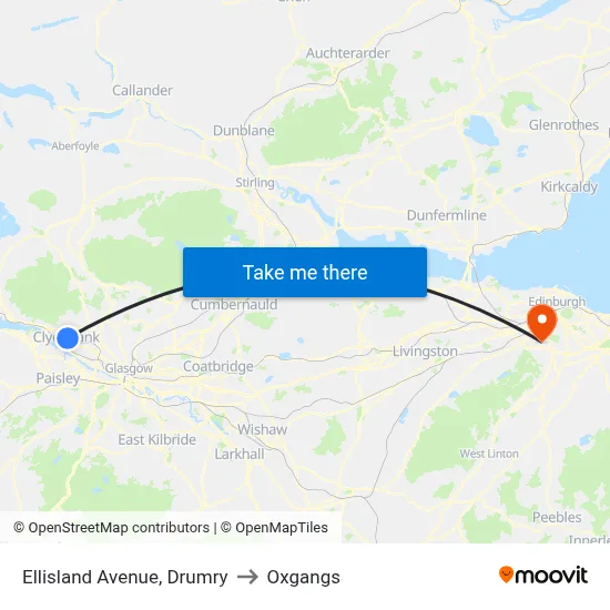 Ellisland Avenue, Drumry to Oxgangs map