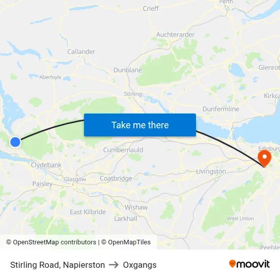 Stirling Road, Napierston to Oxgangs map