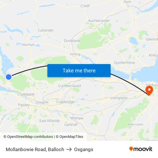 Mollanbowie Road, Balloch to Oxgangs map