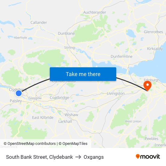 South Bank Street, Clydebank to Oxgangs map