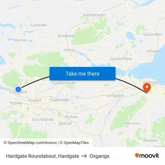 Hardgate Roundabout, Hardgate to Oxgangs map