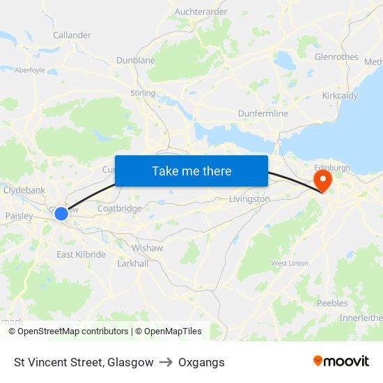 St Vincent Street, Glasgow to Oxgangs map