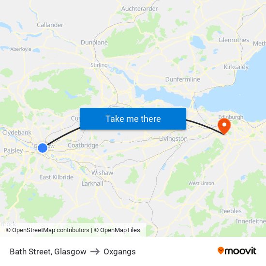 Bath Street, Glasgow to Oxgangs map