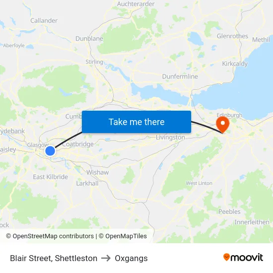 Blair Street, Shettleston to Oxgangs map