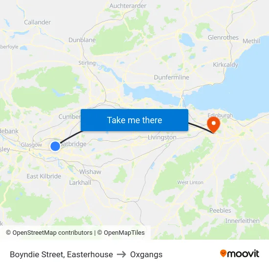 Boyndie Street, Easterhouse to Oxgangs map