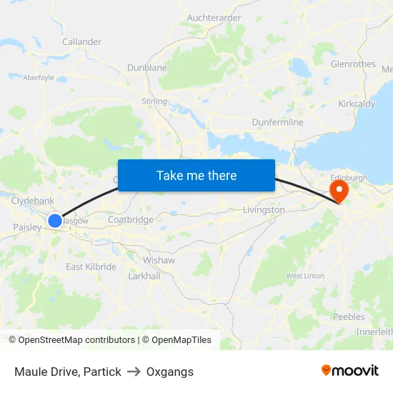 Maule Drive, Partick to Oxgangs map