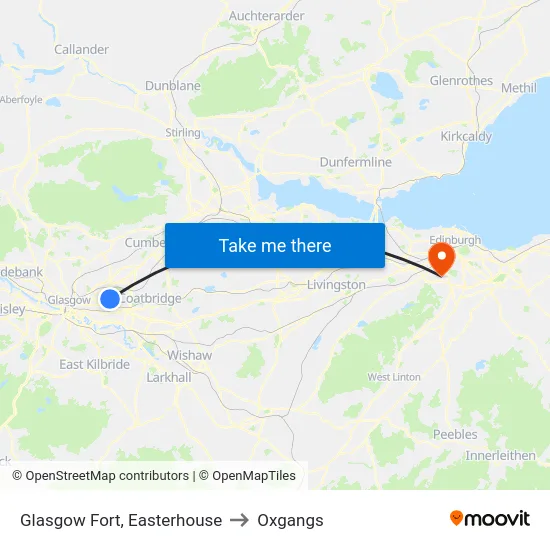 Glasgow Fort, Easterhouse to Oxgangs map