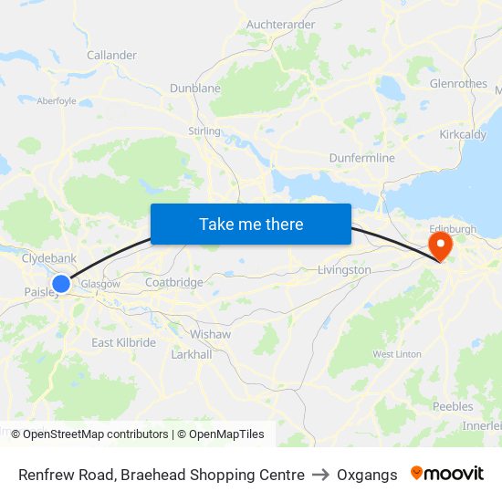 Renfrew Road, Braehead Shopping Centre to Oxgangs map